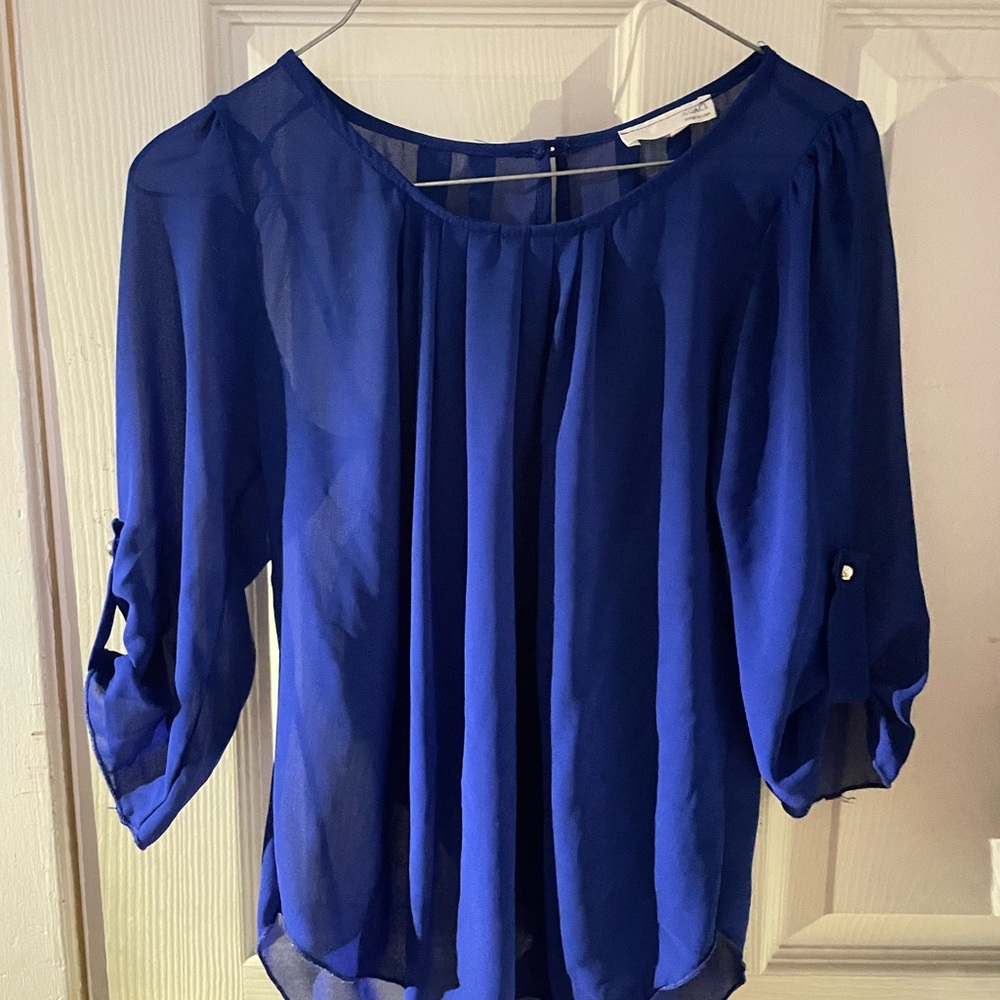 Elegant Blue Women's Top